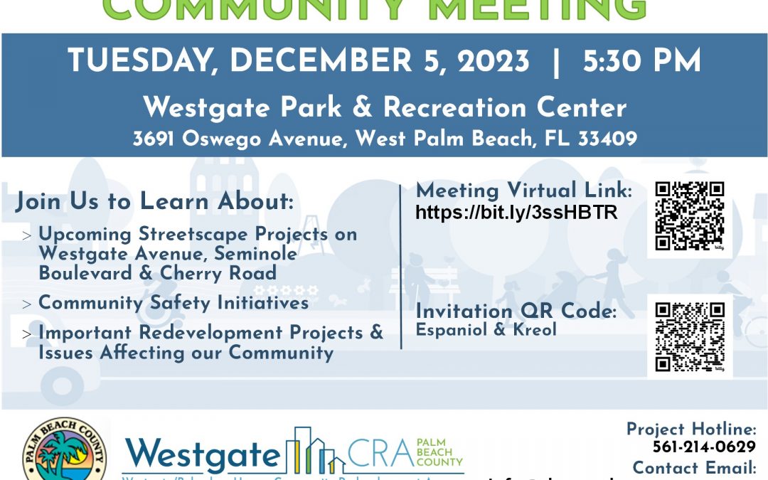 December 5, 2023: Community Meeting
